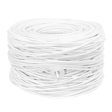 Premiertek 1000Ft Cat6 23AWG Riser UTP Solid 4Pairs Network Ethernet LAN Cable Bulk White CAT6CCA1KFTW