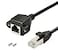 Qaoquda CAT6 Network Extension Cable RJ45 A Male to A Female Screw Panel Mount Extension CableSupport Ethernet Cat 5eCat 610 inch RJ45 MF 20CM