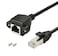Qaoquda CAT6 Network Extension Cable RJ45 A Male to A Female Screw Panel Mount Extension CableSupport Ethernet Cat 5eCat 610 inch RJ45 MF 20CM