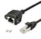 Qaoquda CAT6 Network Extension Cable RJ45 A Male to A Female Screw Panel Mount Extension CableSupport Ethernet Cat 5eCat 610 inch RJ45 MF 20CM