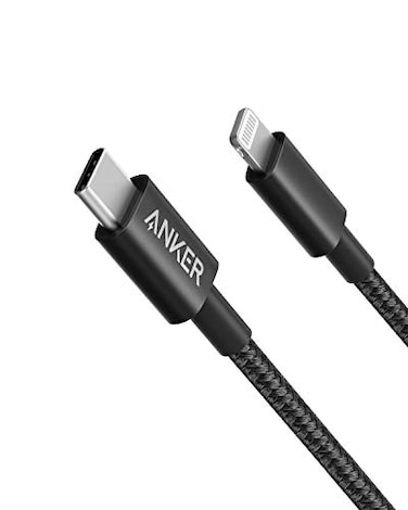 Anker New Nylon USB C to Lightning Cable Apple MFi Certified for iPhone 14 Series and More 33FT Black