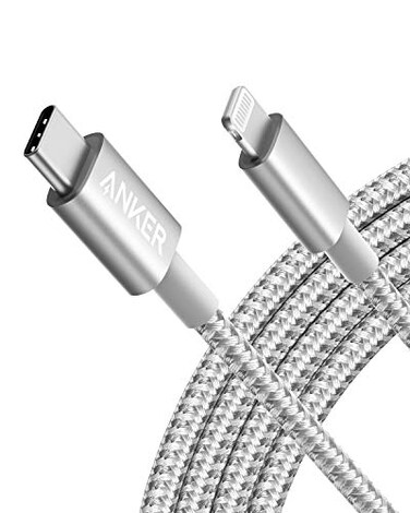 Anker New Nylon USB C to Lightning Cable Apple MFi Certified for iPhone 14 Series and More 6FTSilver