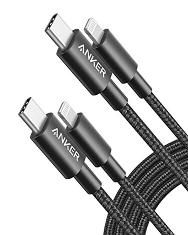 Anker New Nylon USB C to Lightning Cable Apple MFi Certified for iPhone 14 Series and More 2 Black 6FT
