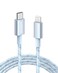 Anker New Nylon USB C to Lightning Cable Apple MFi Certified for iPhone 14 Series and More 6FTBlue