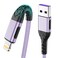 Durcord iPhone Charger Apple MFi Certified 3Pack 10FT USB A Cable for Long Lightning Charger Cable Fast iPhone Charging Cord for iPhone Xs MaxXSXRX876S6PlusSEiPadLight Purple