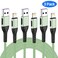 Durcord iPhone Charger MFi Certified 3Pack 10FT USB A Cable for Long Lightning Charger Cable Fast iPhone Charging Cord for iPhone Xs MaxXSXRX876S6PlusSEiPadLight Green