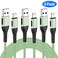 Durcord iPhone Charger MFi Certified 3Pack 10FT USB A Cable for Long Lightning Charger Cable Fast iPhone Charging Cord for iPhone Xs MaxXSXRX876S6PlusSEiPadLight Green