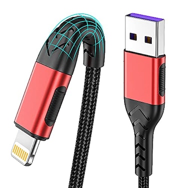 Durcord iPhone Charger Apple MFi Certified 3Pack 3FT USB A Cable for Long Charger Cable Fast iPhone Charging Cord Compatible with iPhone Xs MaxXSXRX876S6PlusSEiPadRed