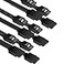 BENFEI SATA Cable III 6 Pack SATA Cable III 6Gbps Straight HDD SDD Data Cable with Locking Latch 18 Inch Compatible for SATA HDD SSD CD Driver CD Writer Black