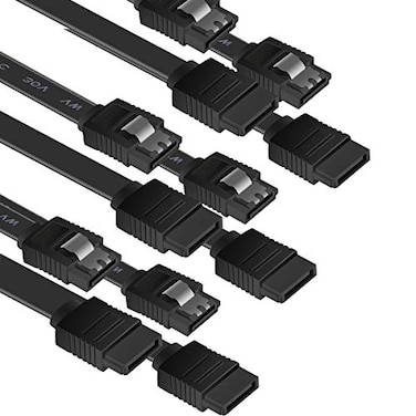 BENFEI SATA Cable III 6 Pack SATA Cable III 6Gbps Straight HDD SDD Data Cable with Locking Latch 18 Inch Compatible for SATA HDD SSD CD Driver CD Writer Black
