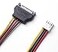 daier 2Pcs 15pin SATA Male to 4pin Floppy FDD Female Power Converter Adapter Cable