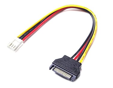 daier 2Pcs 15pin SATA Male to 4pin Floppy FDD Female Power Converter Adapter Cable