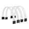 Formulamod SATA Molex Power Extension Cable Kit Male to Female 118 Inch Extender Sleeve Power Cables White