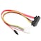 LIANSHU 2Pack SATA 715 Pin Female to SATA 7Pin Molex 4Pin HSG Power Combo Cable 18 Inches Compatible with 35 and 25 SATA Hard Drives