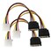 SJZBIN SATA Power Cable Adapter 3PCS 8Inch SATA 15 Pin Male to Molex LP4 Female Power Cable