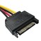 SJZBIN SATA Power Cable Adapter 3PCS 8Inch SATA 15 Pin Male to Molex LP4 Female Power Cable