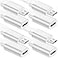 Sumind 4 Pcs Micro USB Extension Cable 10 ft 3 Meters Micro USB Power Extension Micro USB Female to USB Male Compatible with Wireless Security Camera Flat Power Cable Cable Clips IncludedWhite