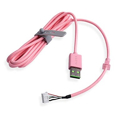 HUYUN New USB Wire Data lineAudio Cable Replacement for Razer Kraken Kitty EditionUltimate Edition Headphone Pink