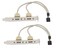 SinLoon 2Pack Computer Cables Connectors NEW 2 Port USB 20 Motherboard Rear Panel Expansion Bracket to IDC 9 Pin Motherboard USB Cable Host Adapter