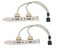 SinLoon 2Pack Computer Cables Connectors NEW 2 Port USB 20 Motherboard Rear Panel Expansion Bracket to IDC 9 Pin Motherboard USB Cable Host Adapter