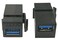 zdyCGTime USB 30 Keystone Jack Inserts 2Pack USB 30 Adapters Female to Female Connector for Wall Plate Outlet PanelBlack USB 30 A
