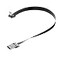 NFHK Up Angled USB 20 TypeA Male to Micro USB 5Pin Male Data Flat Slim FPC Cable for FPV Disk Phone 20CM