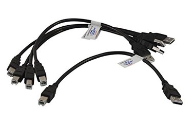Your Cable 5 Pack of Store Black 1 Foot USB 20 Male A to Male B PrinterScanner Cables