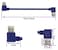AAOTOKK 2 Pack 90 Degree Right Angle USB 30 A Male to USB Male Charging Data Transfer Cable 03M1ftBlue for Hard Drive Printers Laptops More