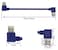 AAOTOKK 2 Pack 90 Degree Right Angle USB 30 A Male to USB Male Charging Data Transfer Cable 03M1ftBlue for Hard Drive Printers Laptops More