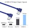 AAOTOKK 2 Pack 90 Degree Right Angle USB 30 A Male to USB Male Charging Data Transfer Cable 03M1ftBlue for Hard Drive Printers Laptops More