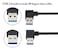 AAOTOKK 2 Pack Left Right Angle USB 30 A Cable 90 Degree USB 30 Type A Male Transferring Data and Charging Extension Cable for Hard DrivePrintersModemsMouseLaptop Cooler03M1ftBlack