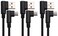 AAOTOKK 3 Ft 90 Degree Micro USB Cable Right Angle USB 20 Micro Male NylonBraided Fast Sync Charging Cord Compatible with Android Samsung LGHuawei Smartphones MoreBlack3Pack