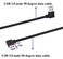 AAOTOKK 90 Degree 30 A USB Cable Left Right Angle USB 30 A to A Male Charging and Transferring Data Extender Connector Cable for USB KeyboardMouseFlash DriveHard Drive06M2ftBlack