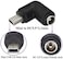 AAOTOKK 90 USB Right Angle Mini USB Male to DC 55x21mm Barrel Power Connector 5V Charger 2Pack