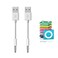 Amicable USB Date Cable Replacement for iPod Shuffle Charger Cable2Pack 35mm JackPlug to USB Power Charger Sync Data Transfer Cable for iPod Shuffle 3rd 4th 5th 67 Gen MP3