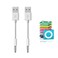 Amicable USB Date Cable Replacement for iPod Shuffle Charger Cable2Pack 35mm JackPlug to USB Power Charger Sync Data Transfer Cable for iPod Shuffle 3rd 4th 5th 67 Gen MP3