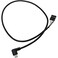 BAIRONG 90 Degree Right Angle Micro USB Male to 5 Pin Motherboard Female Adapter Extended Cable 50CM Black