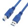 Bluwee USB 30 Cable Type AMale to Type BMale 3 Feet 1 Meter Round Blue