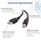 C2G USB Cable USB 20 Cable USB A to B Cable 328 Feet 1 Meter Black Cables to Go 28101