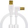 DJ TechTools Chroma Cables RightAngled USBA to USBB Cable 15m 5 ft Audio Optimized Shielded from Interference Cable Tie White
