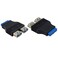 Duttek USB 30 Motherboard Adapter Blue 20Pin USB 30 to USB 20 Internal Splitter for Windows