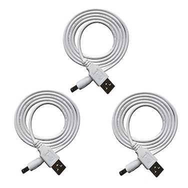 DZYDZR 3pcs Extension Cable USB to DC Cable 5V USB 20 Port Male to DC 5V Male 55mm x 21mm Power Cord White 100cm33ft