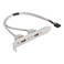 Yc HDMIHOME 40cm Dual USB 20 A Type Female to Motherboard 9 Pin Header Cable with PCI Bracket Screw Panel