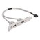 Yc HDMIHOME 40cm Dual USB 20 A Type Female to Motherboard 9 Pin Header Cable with PCI Bracket Screw Panel