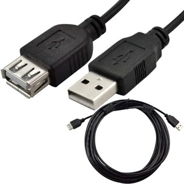 Inovat 25FT USB 20 A Male Plug to A Female Jack Extension Cord Leads Wire Cable