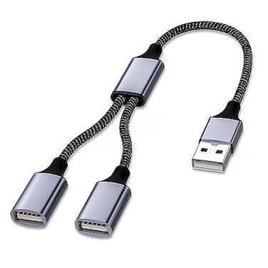 Jasput USB to USB Cable USB Male to Female USB Charging Cable Data Transfer Double USB Cord Multi Charging Cord for TV LightCharging Laptop PC Mac HDD Phone