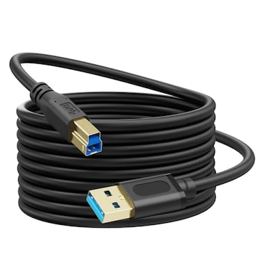 Jelly Tang USB 30 Cable A Male to B Male 15FtSuperspeed USB 30 ABA Male to B Male Cable for Scanner Printers Desktop External Hard Drivers and More15Ft5M