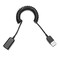 mxtechnic USB 20 Expansion Spring Coiled Cable 4in Standard Spiral Flexible Active Extension USB 20 AMale to AFemale Processors for Printers Cameras Mouse and Other USB Computers
