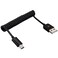 mxtechnic USB 20 Type A Male to Mini Expansion Spring Coiled Cable 436inch Standard Spiral Flexible Extension for Printers Cameras Mouse Cell Phone