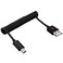 mxtechnic USB 20 Type A Male to Mini Expansion Spring Coiled Cable 436inch Standard Spiral Flexible Extension for Printers Cameras Mouse Cell Phone